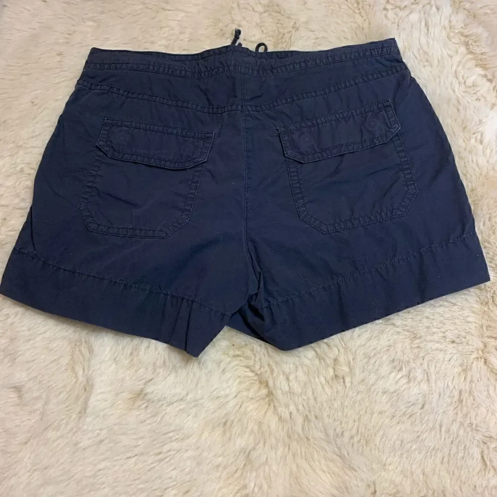 J Crew Navy Casual Tie Front Shorts size 6